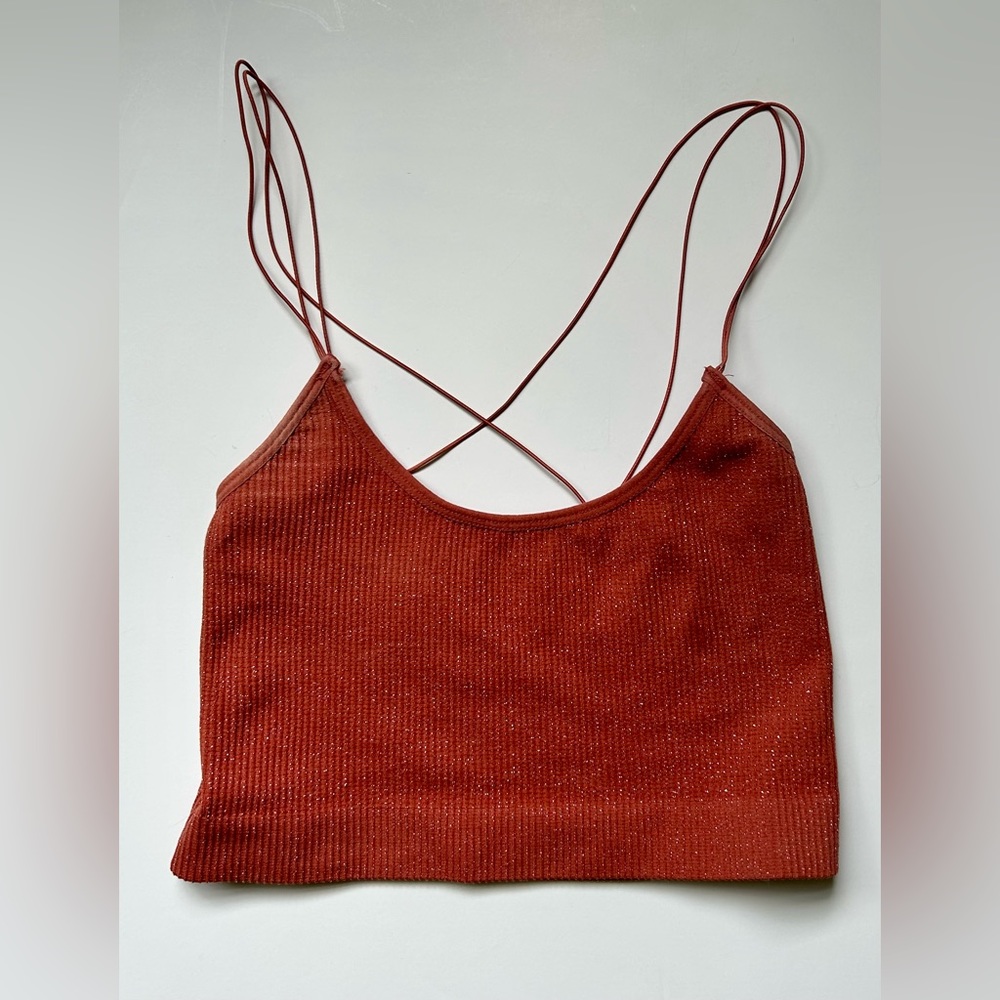 Urban Outfitters Out From Under burnt orange Sparkly Tank